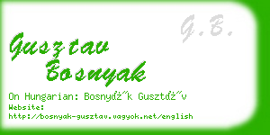 gusztav bosnyak business card